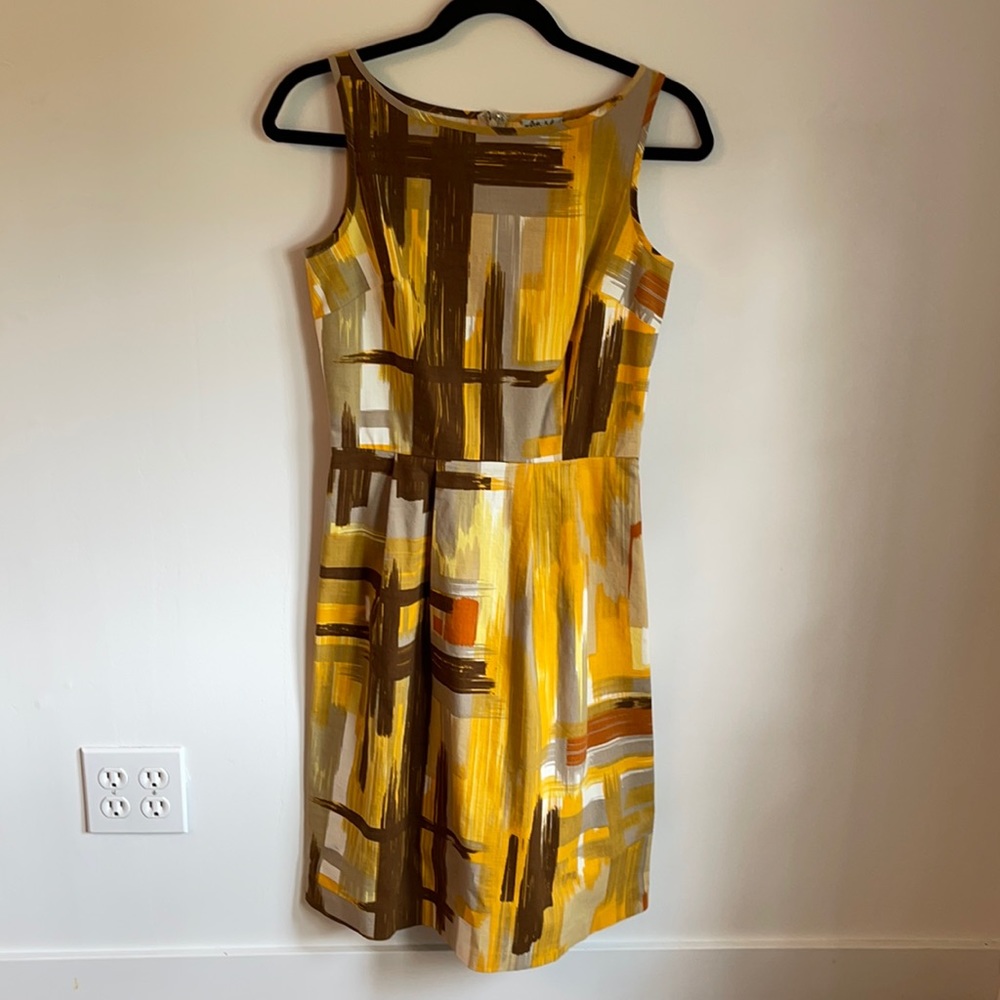 Anthropologie abstract paintbrush dress